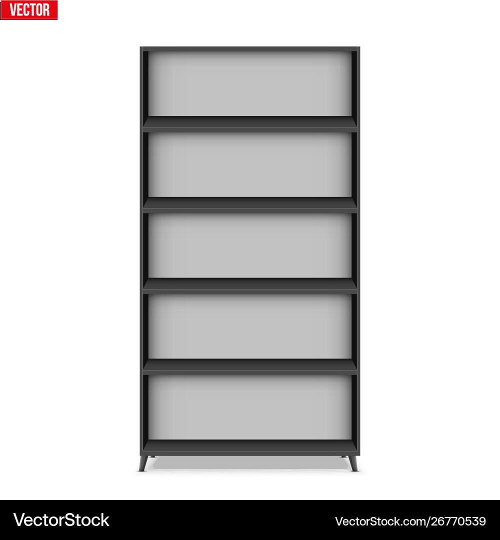 Empty rack with shelves or bookshelf Empty rack with shelves or bookshelf vector image