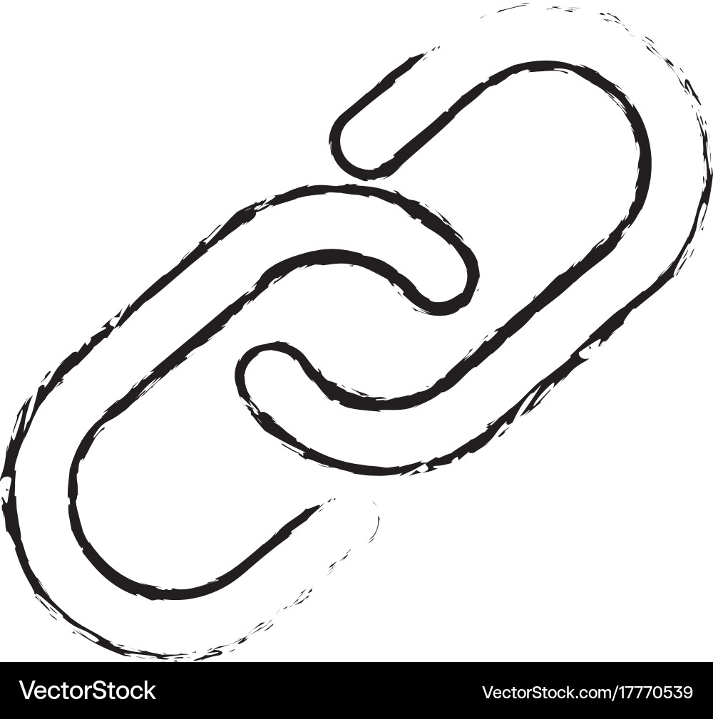 Figure chain connection element symbol icon Vector Image