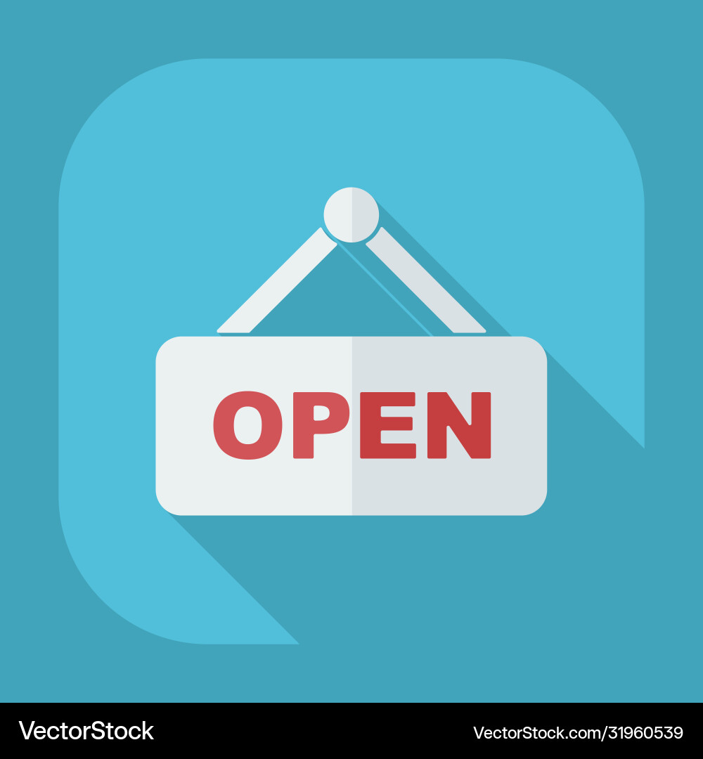 Flat modern design with shadow icons open label Flat modern design with shadow icons open label Vector Image