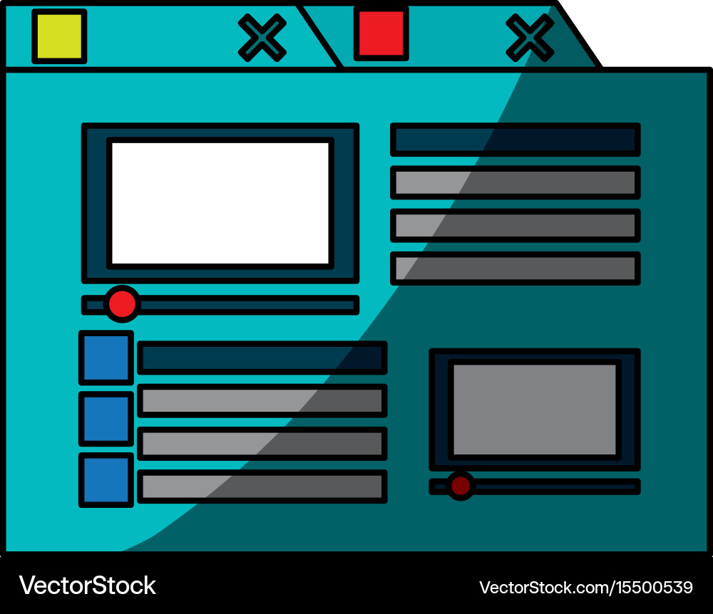 Isolated simple browser window vector image