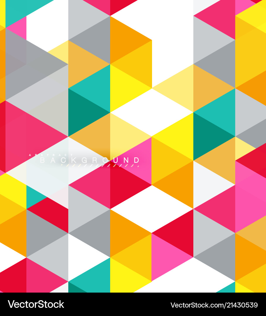Multicolored triangles abstract background mosaic Multicolored triangles abstract background mosaic vector image