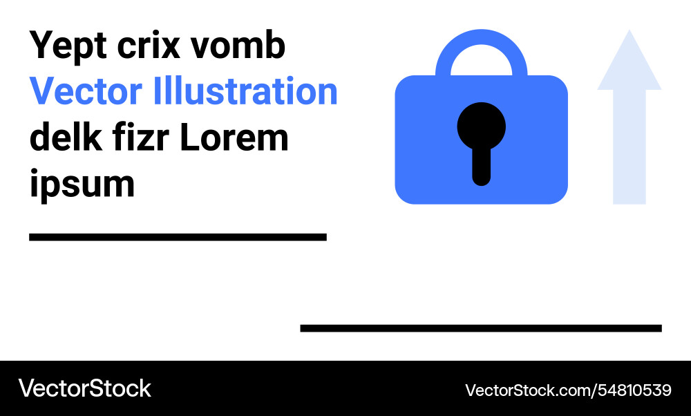 Secure data concept with lock icon and arrow Secure data concept with lock icon and arrow vector image
