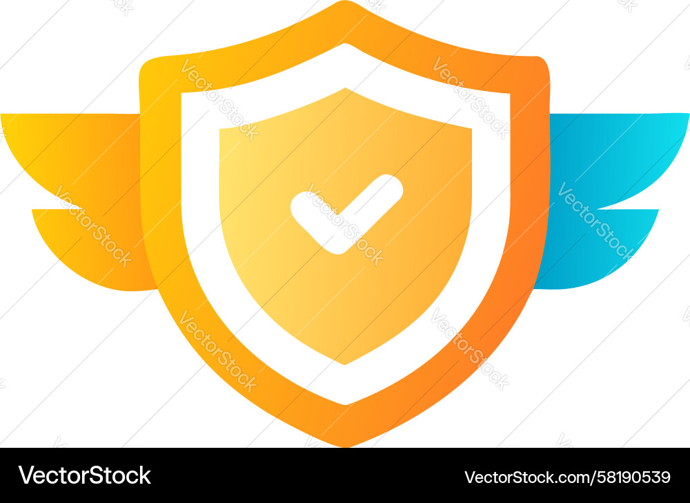 Secure Shield with Checkmark Vector Image