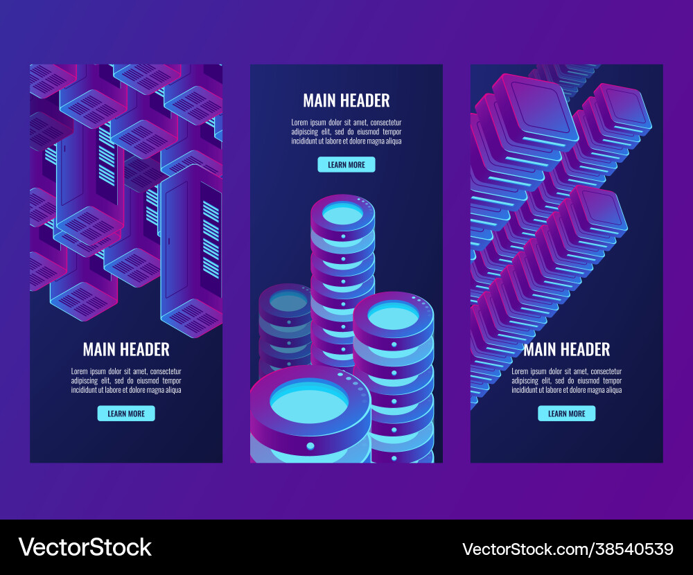 Super ultraviolet banners digital data Super ultraviolet banners digital data vector image