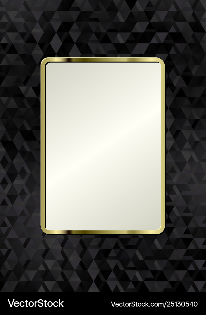 Black abstract background with geometric pattern vector image