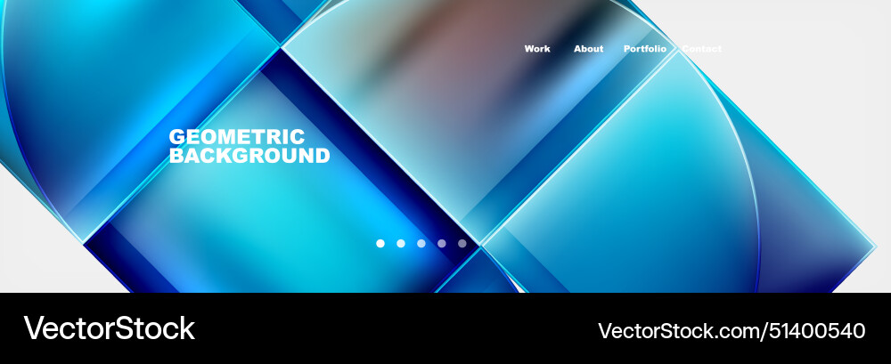 Circle triangle geometric web site page template Vector Image