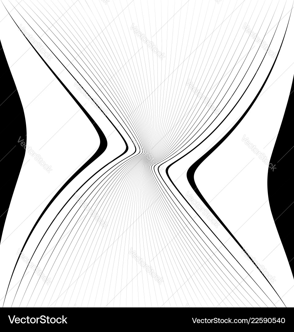 Curvy waving lines abstract geometry element Curvy waving lines abstract geometry element vector image