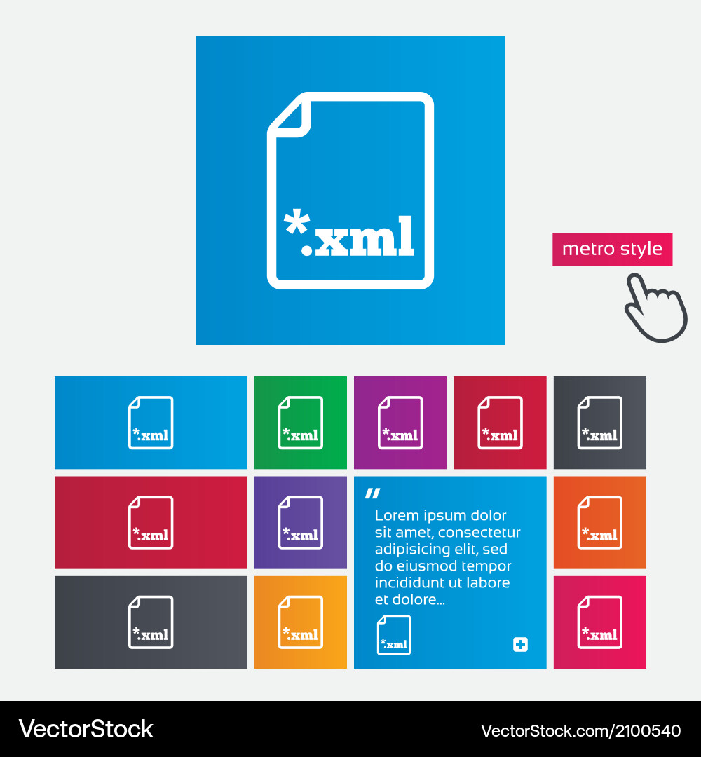 File document icon download xml button vector image