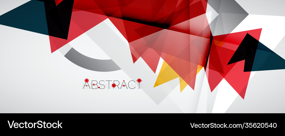 Geometric abstract background color triangle vector image