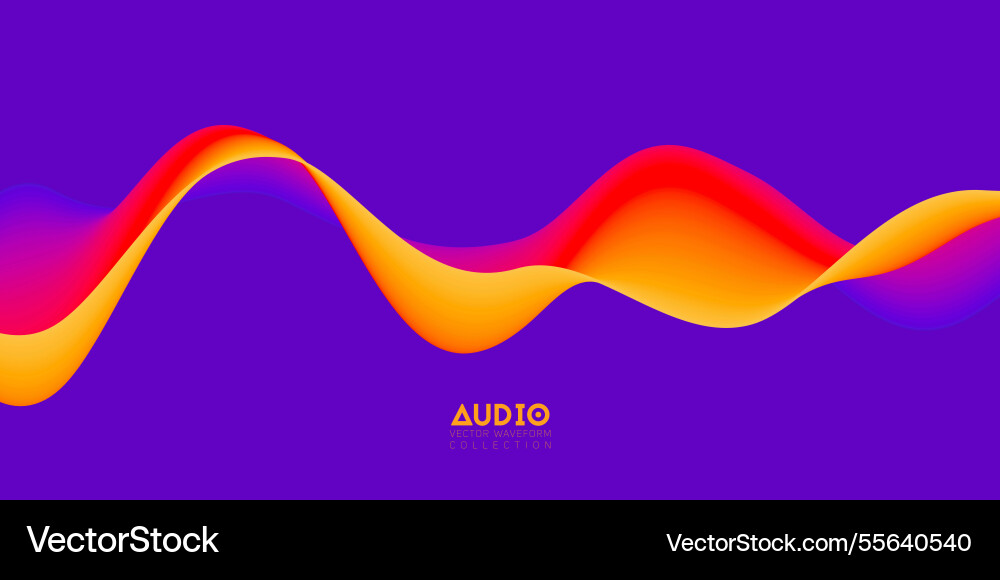 Gradient sound wave abstract background colorful Gradient sound wave abstract background colorful vector image
