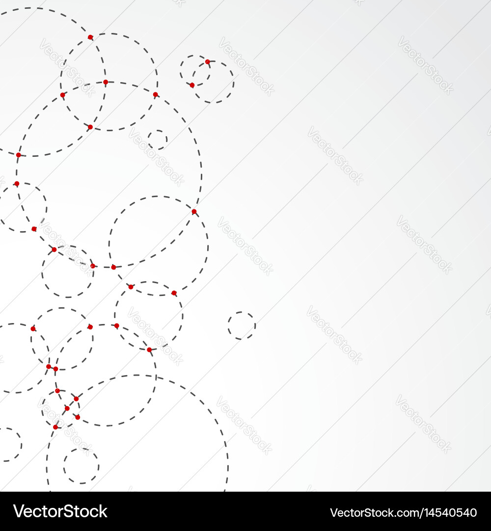 Intersecting circle abstract modern background vector image