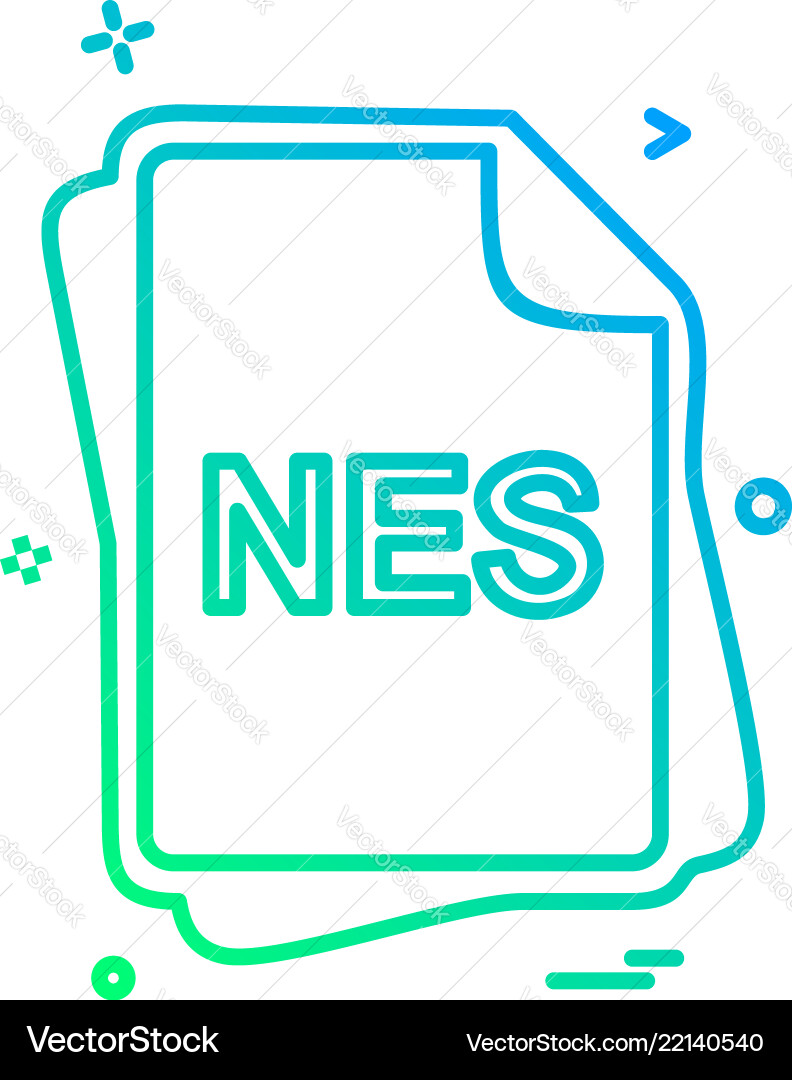 Nex file type icon design Nex file type icon design vector image