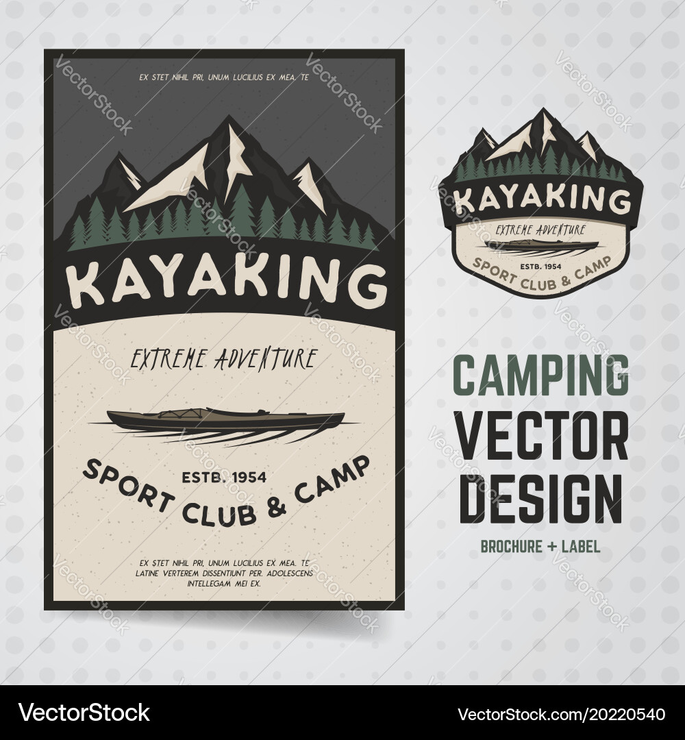 Outdoor Abenteuer Flyer vektorbild