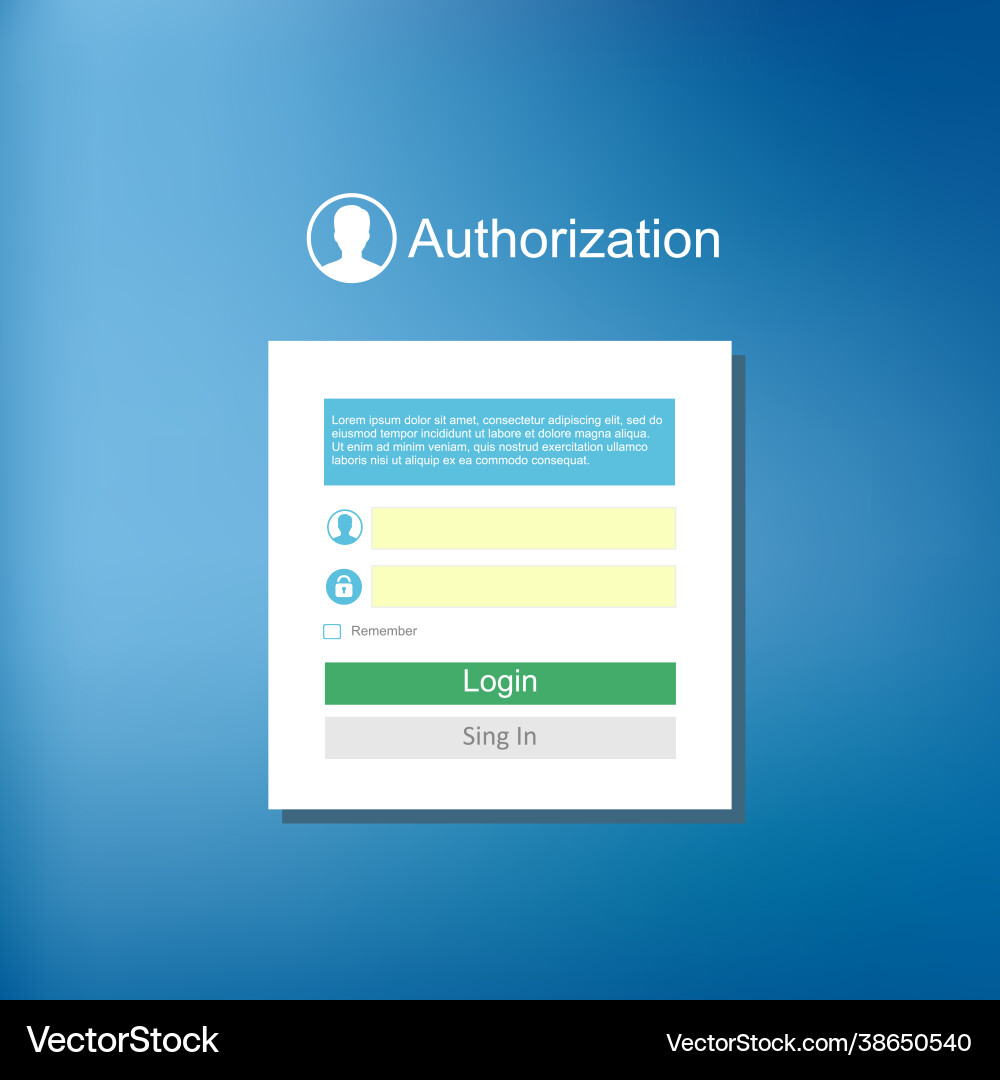 Set sign up and in forms registration Set sign up and in forms registration vector image
