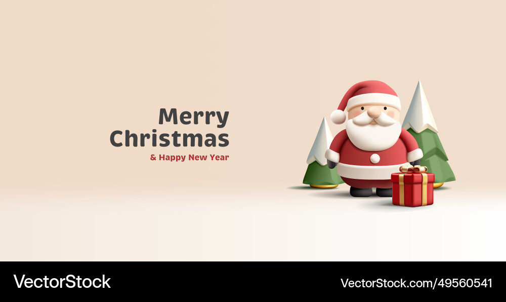 3d render realistic santa claus character with red 3d render realistic santa claus character with red vector image