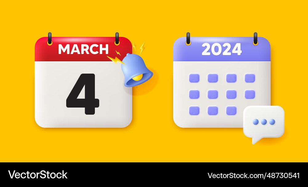 4th day of the month icon event schedule date Vector Image
