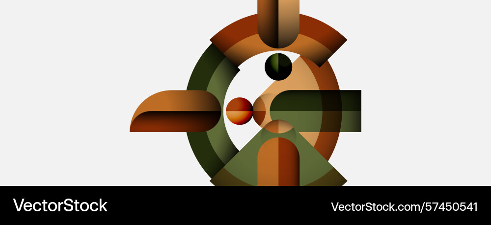 Abstract geometric design shapes overlap creating Vector Image