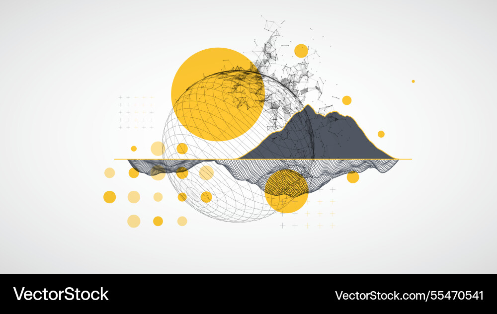 Abstract image of a wireframe sphere Abstract image of a wireframe sphere vector image