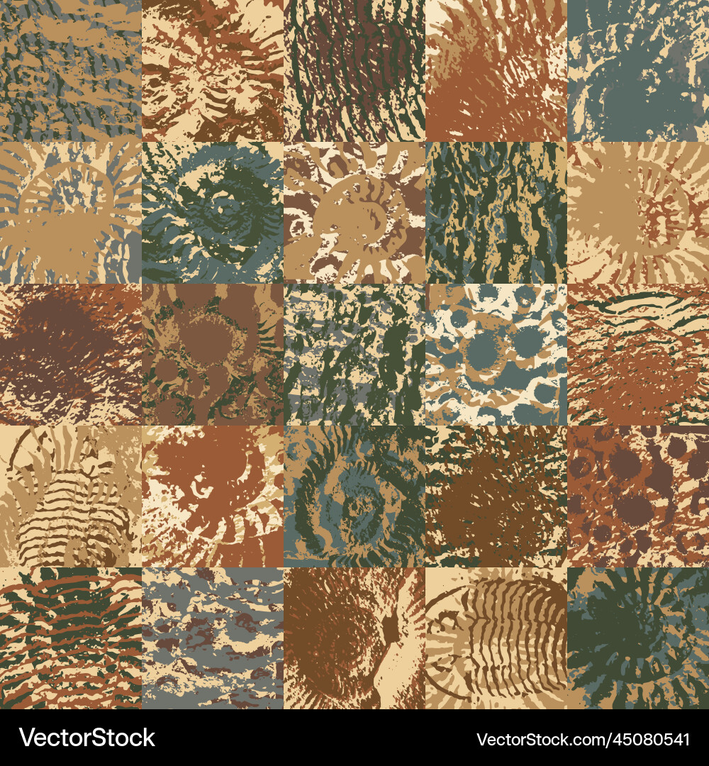 Ancient Fossil Pattern vector image