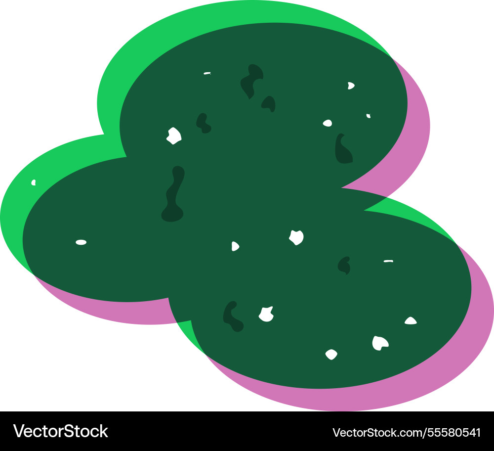 Blob shape simple grunge risograph vector image