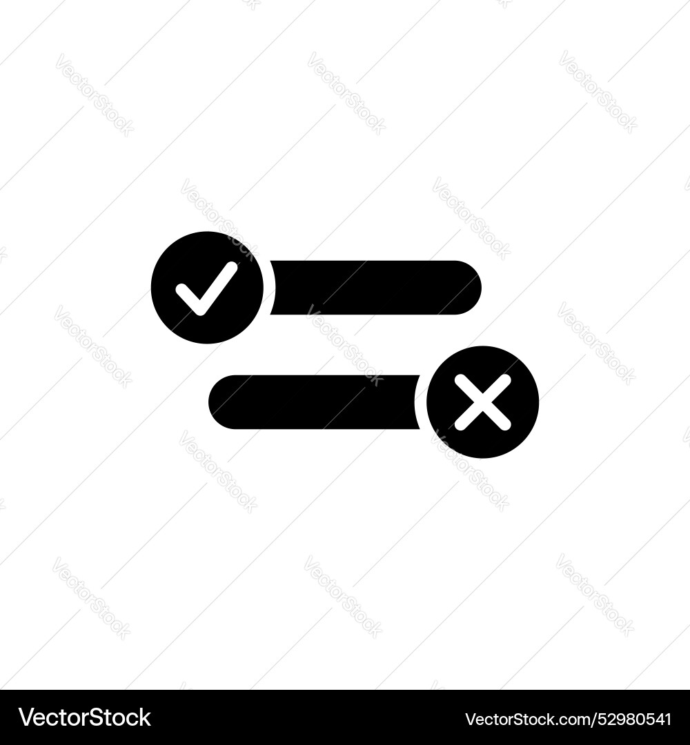 Boolean icon set true and false symbol right Boolean icon set true and false symbol right vector image