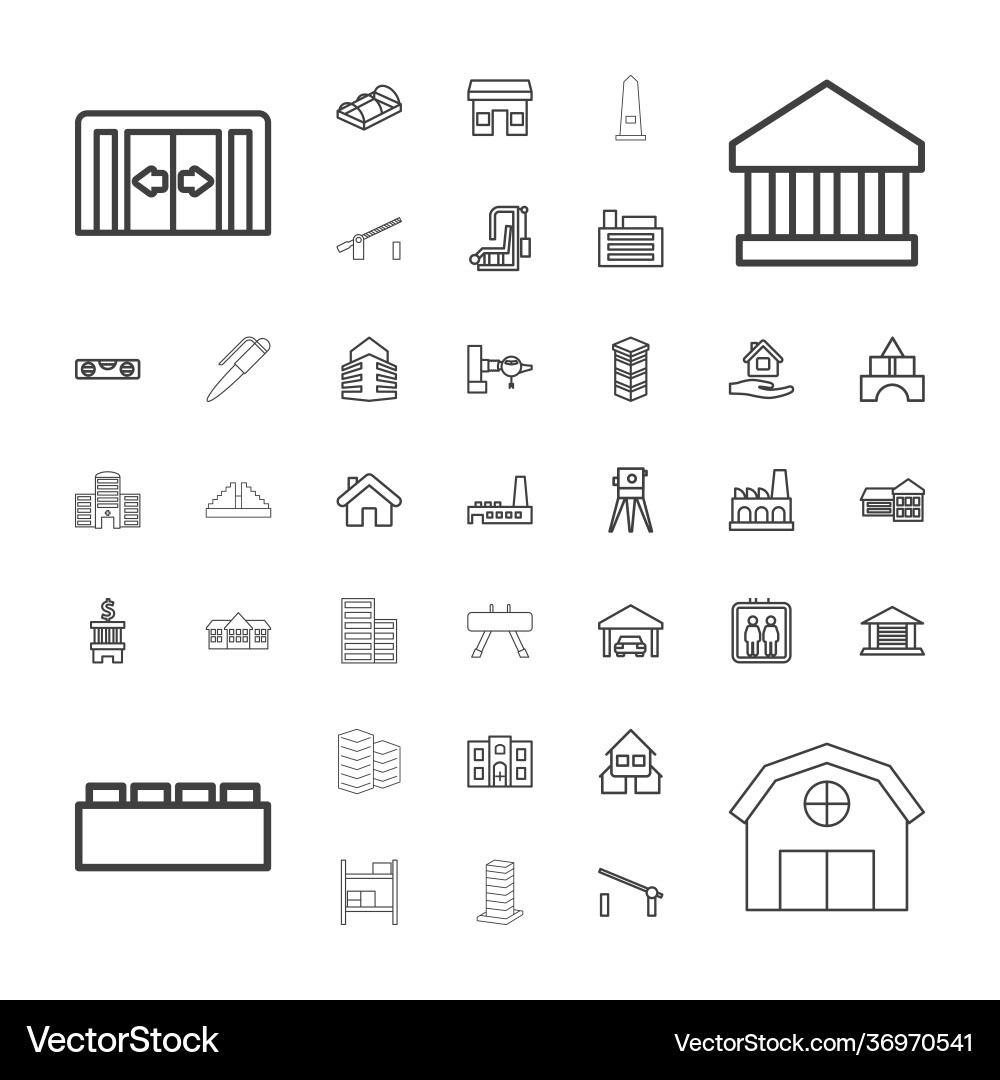 Building icons vector image
