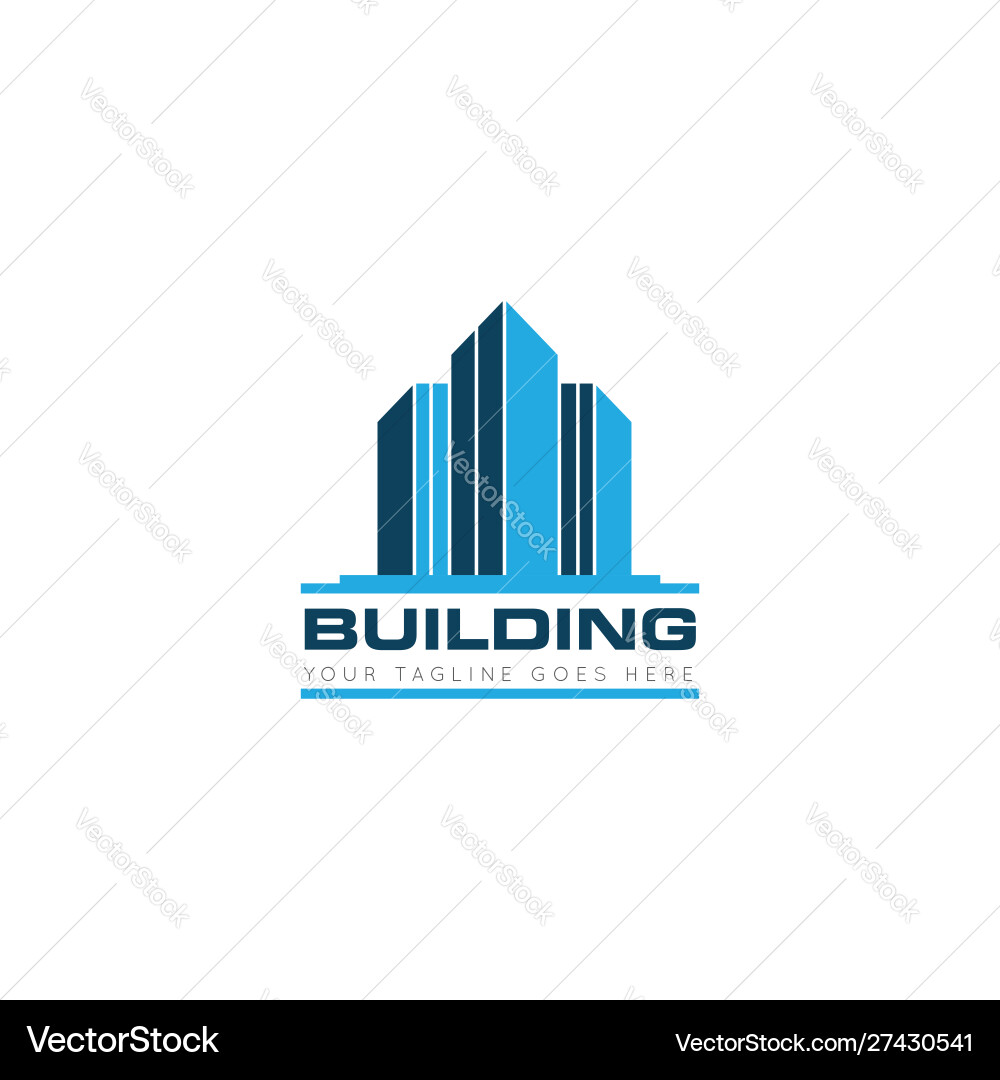 Building logo and icon design template vector image