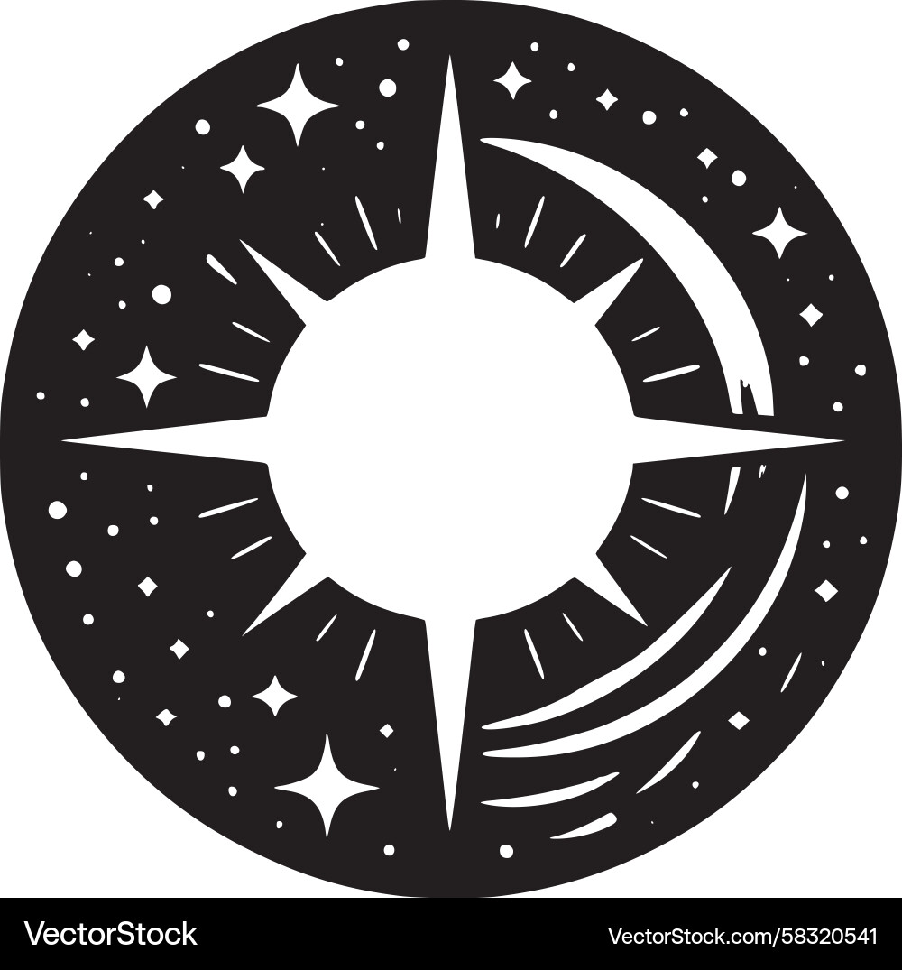 Celestial Navigation Symbol Vector Image