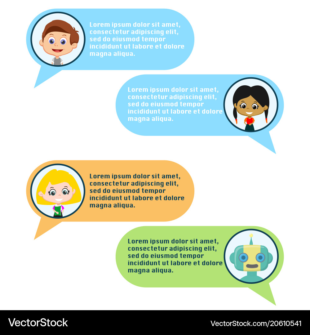 Chatbot and users chating Chatbot and users chating vector image