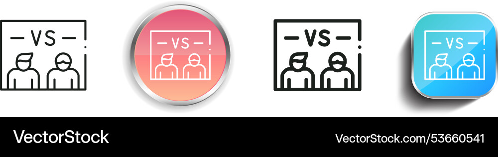 Election icon thin linear regular and button Election icon thin linear regular and button Vector Image