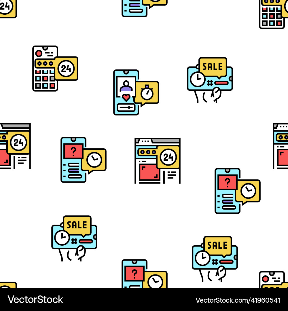 Ephemeral content seamless pattern Ephemeral content seamless pattern vector image