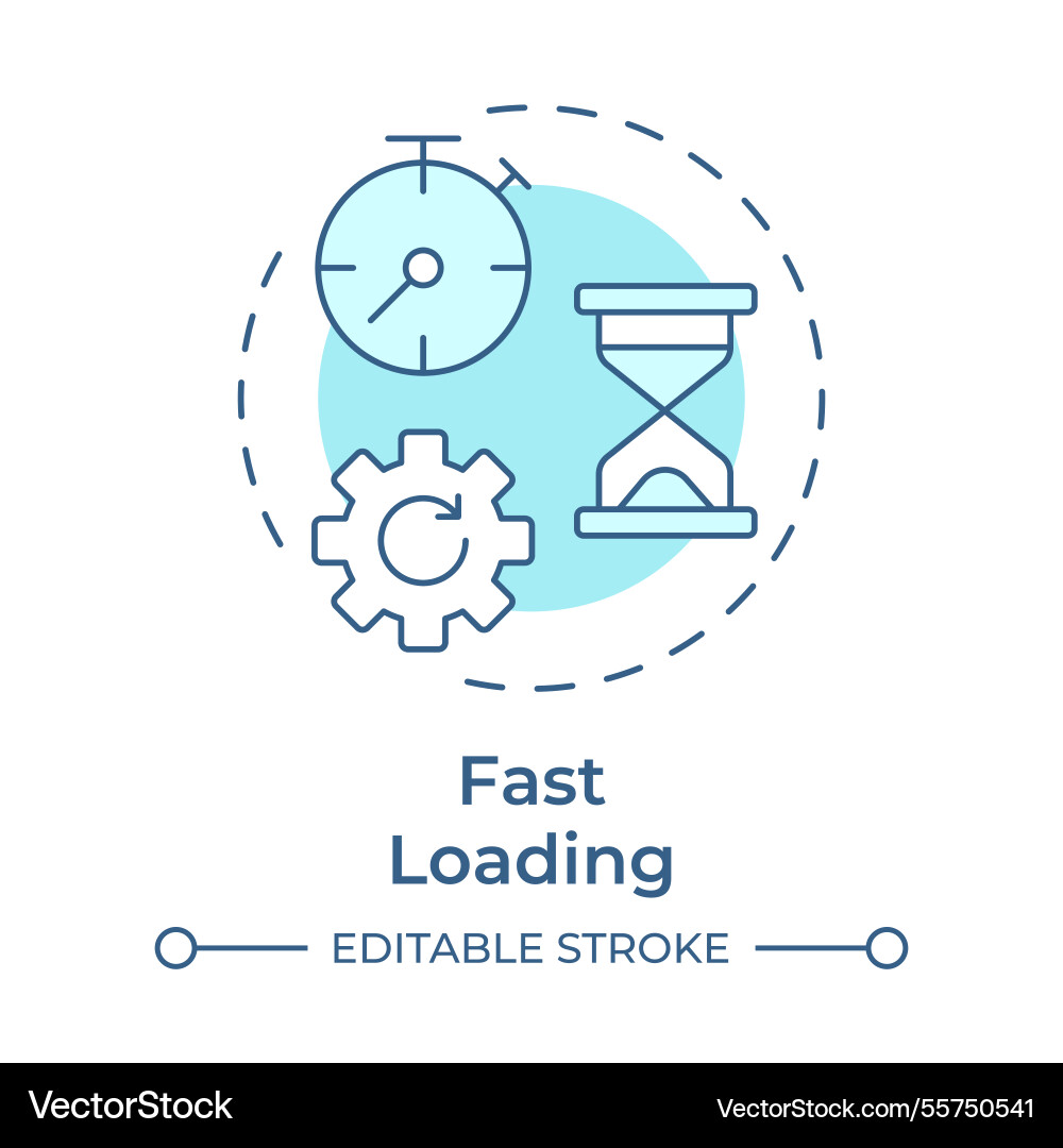Fast loading soft blue concept icon Fast loading soft blue concept icon vector image