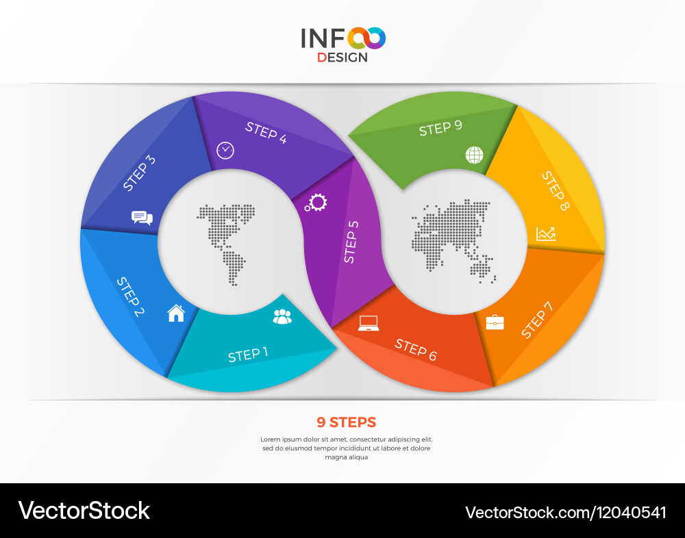 Infinity Loop Presentation Template vector image