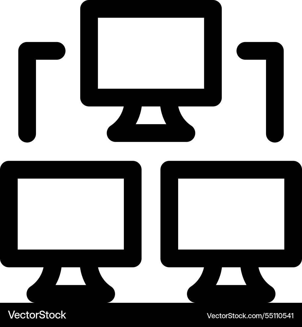 Networking icon thin linear style design isolated Networking icon thin linear style design isolated vector image