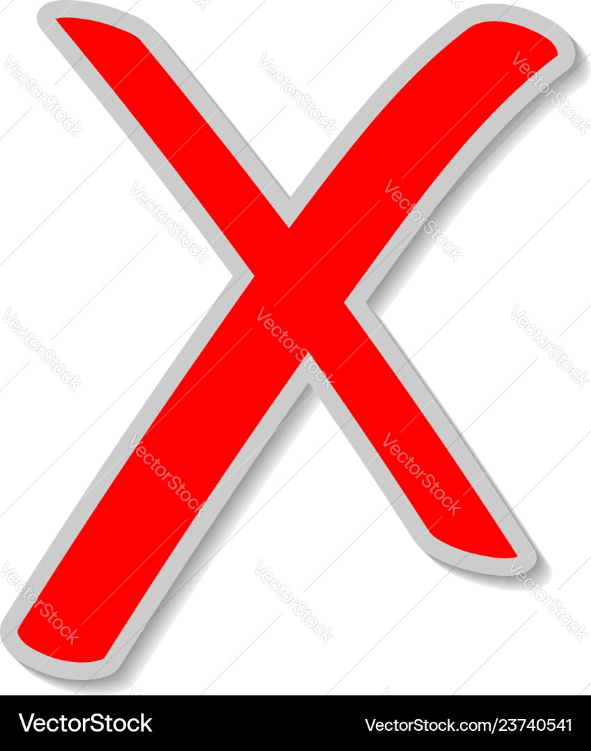 Reject & Cancel Buttons Vector Image