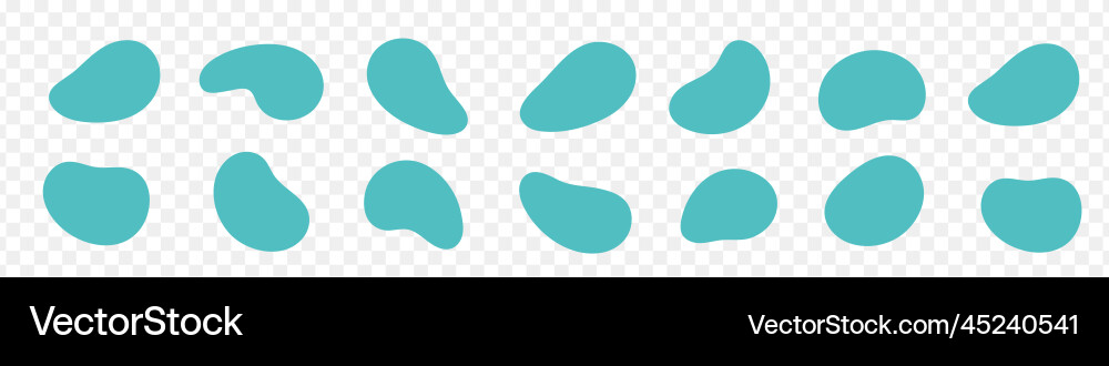 Set of different irregular dynamic blob form Set of different irregular dynamic blob form Vector Image