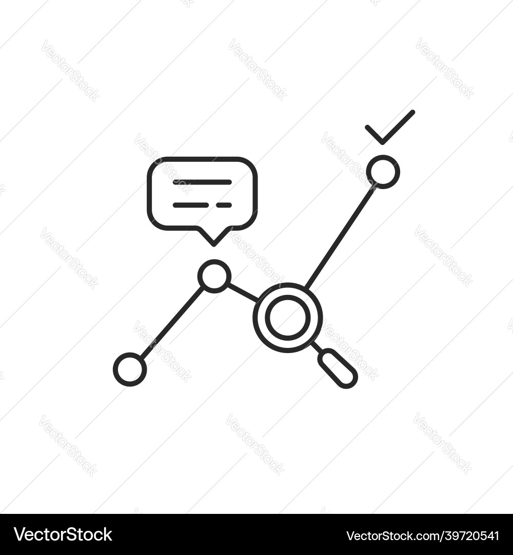 Thin line big data analytics or kpi icon Thin line big data analytics or kpi icon vector image