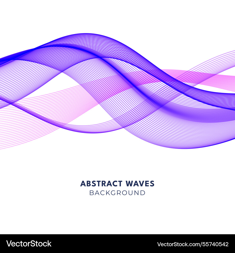 Abstract background with colorful waves Vector Image