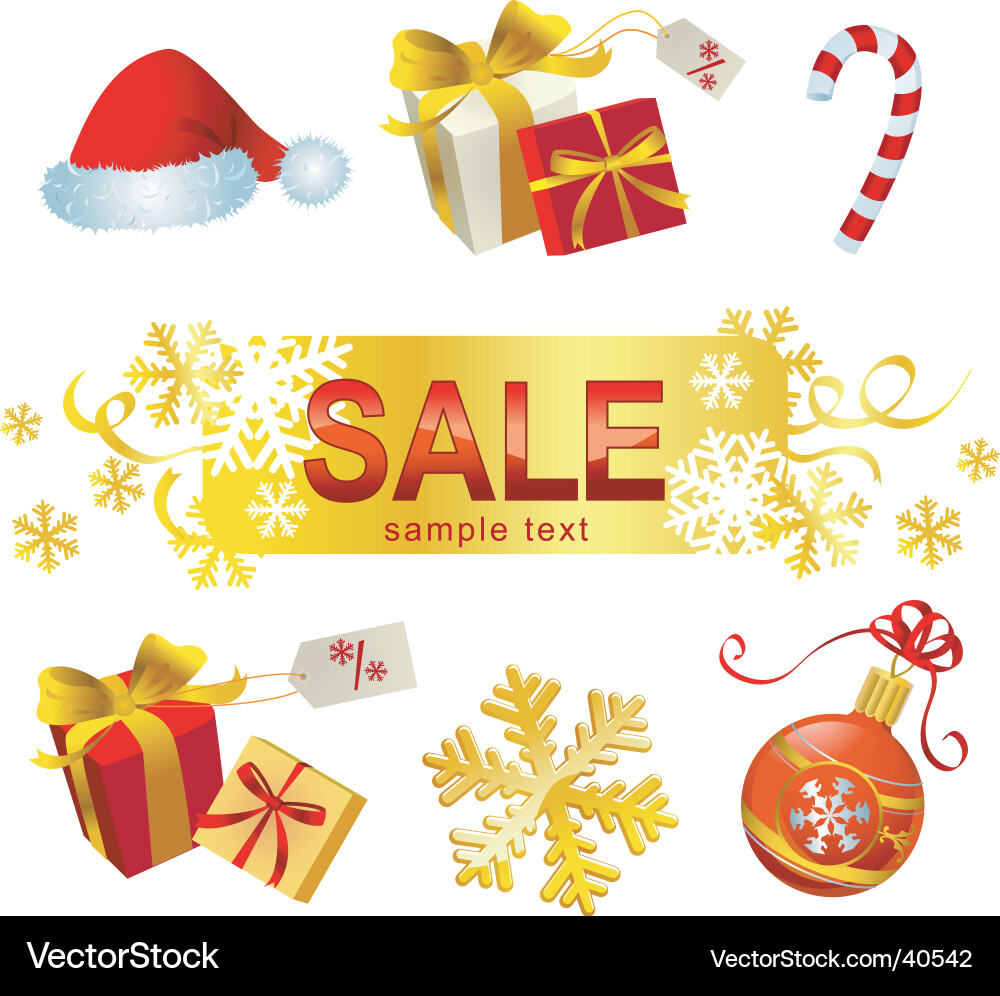 Christmas Elements Collection vector image