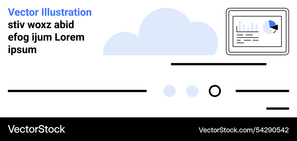 Cloud computing concept with data analytics Cloud computing concept with data analytics Vector Image