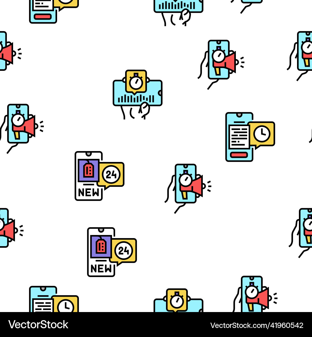 Ephemeral content seamless pattern Ephemeral content seamless pattern vector image