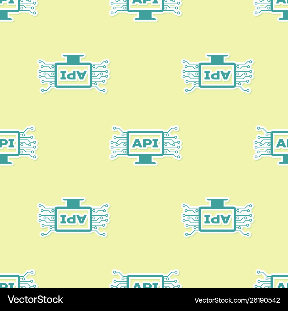 Green computer api interface icon isolated Green computer api interface icon isolated vector image