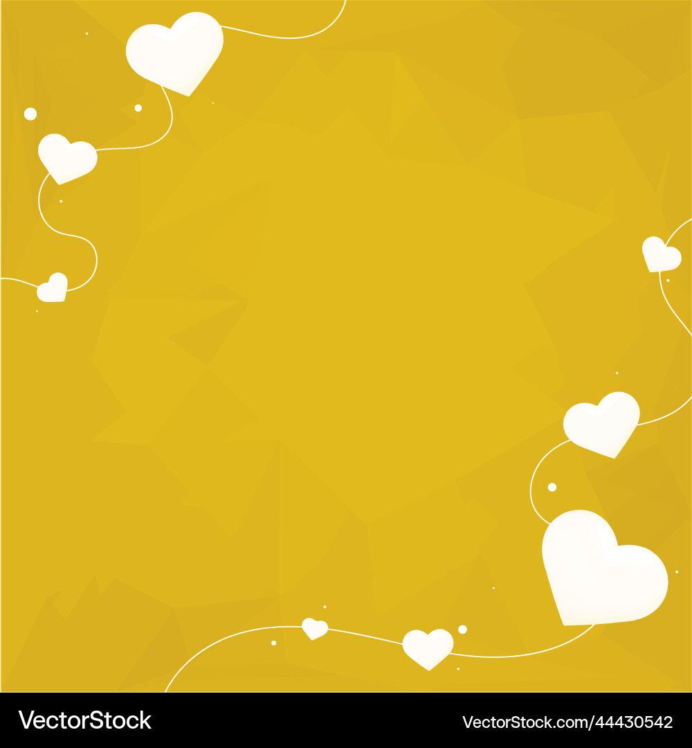 Heart string border frame vector image