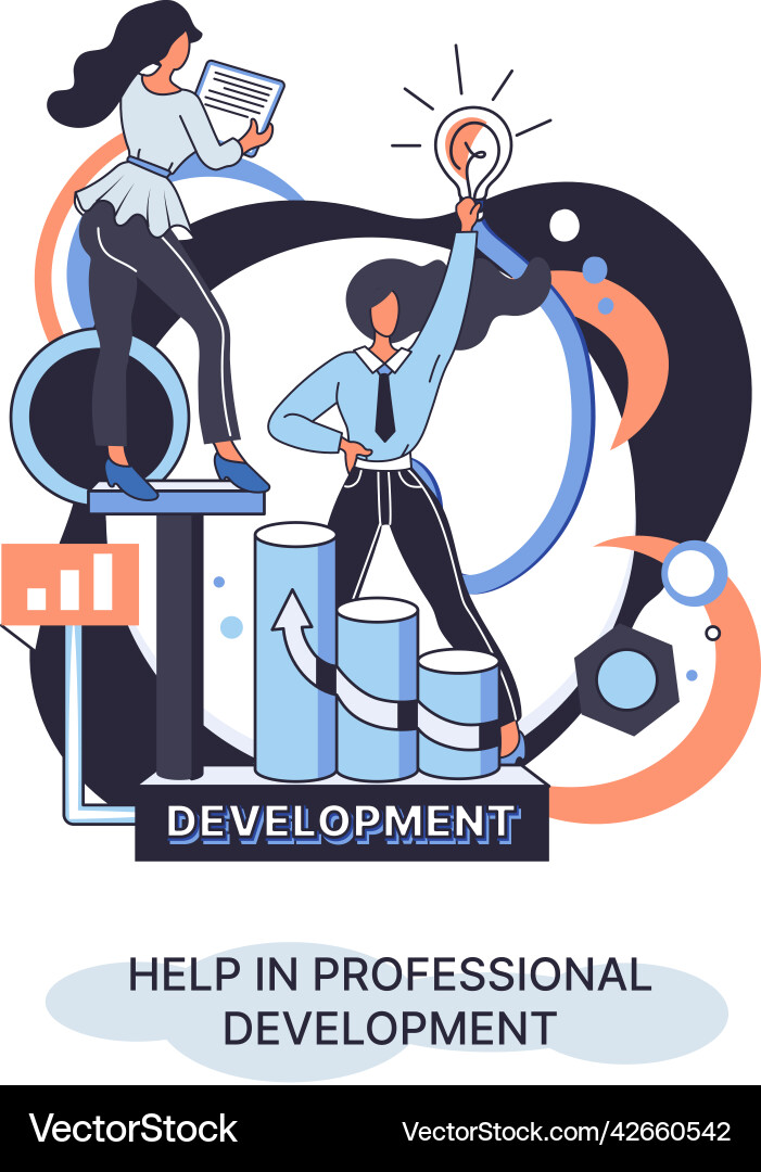 Help in professional development metaphor Help in professional development metaphor vector image