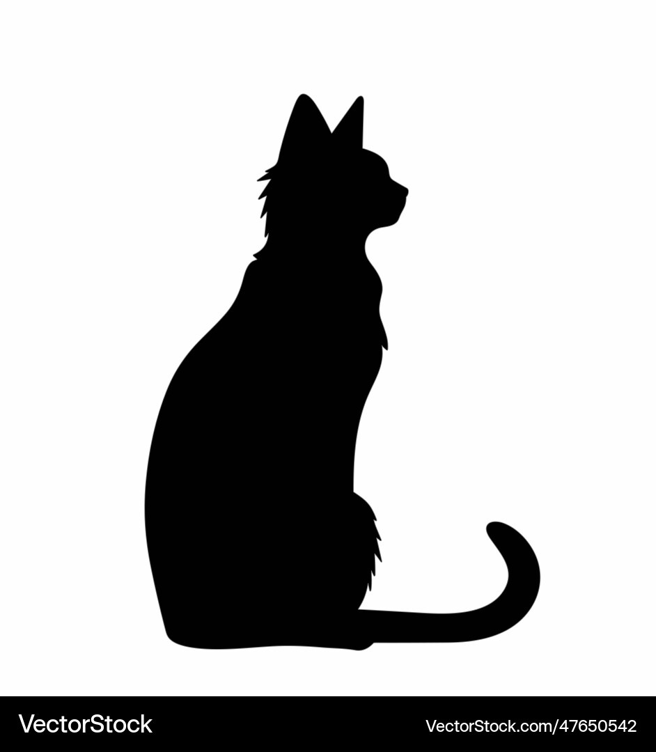 Isolated cat silhouette logo print Isolated cat silhouette logo print vector image