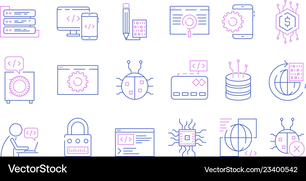 JavaScript Coder Icon - Bug Fix Vektorbild