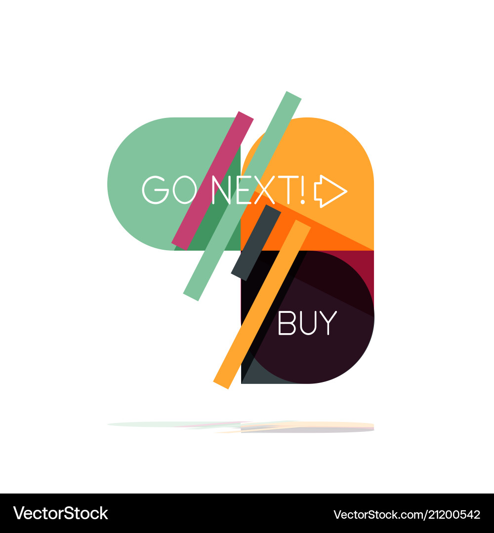 Minimal flat clean abstract option step Vector Image