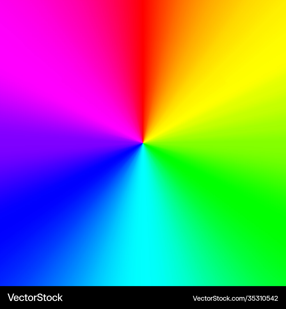 Multicolor rainbow background conical gradient Vector Image