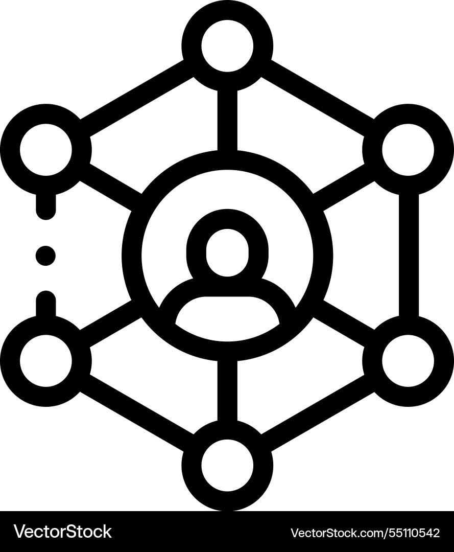 Networking icon thin linear style design isolated Networking icon thin linear style design isolated Vector Image