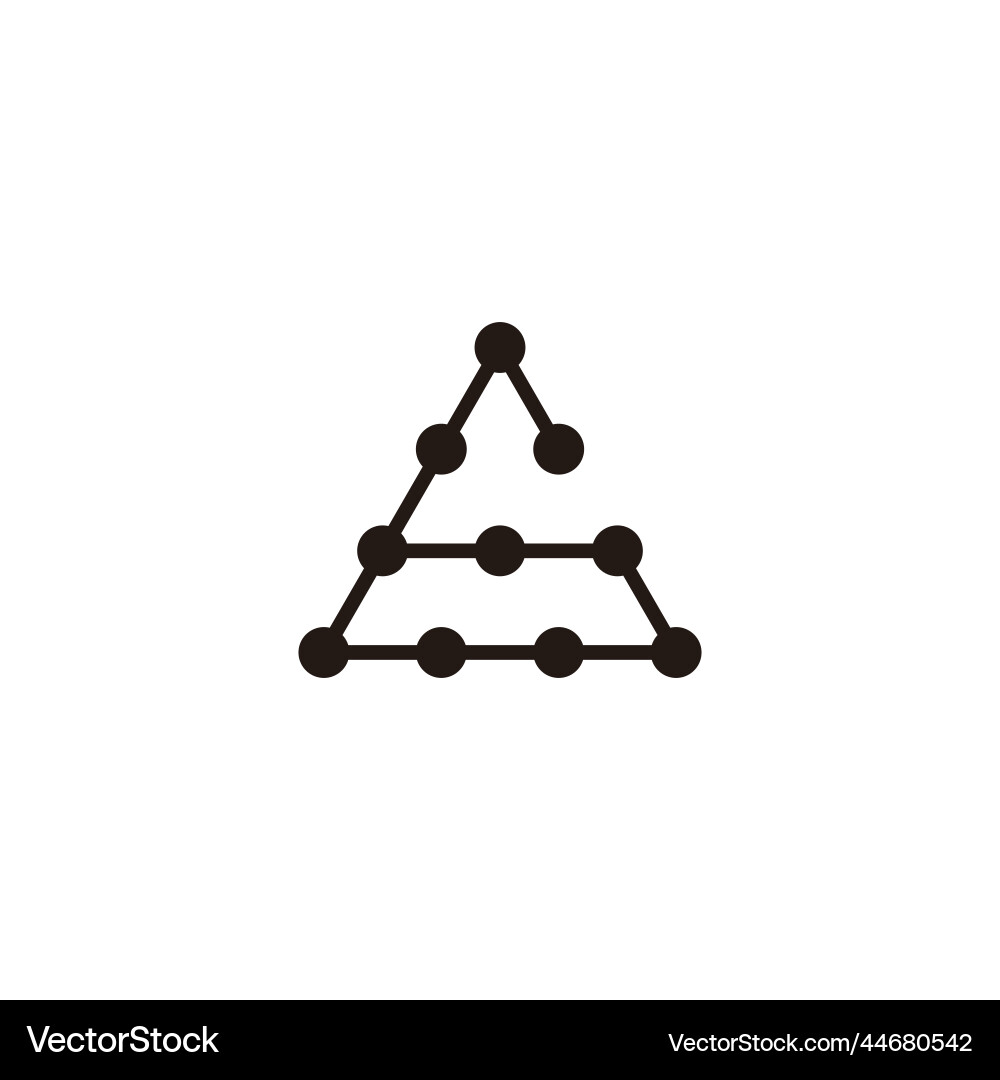 Number 6 triangle molecules geometric symbol Number 6 triangle molecules geometric symbol Vector Image